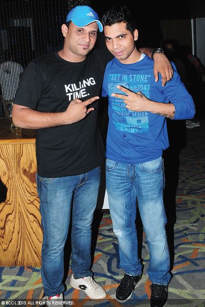 Vineeth and Rahul strike a pose during a party held in Kochi.