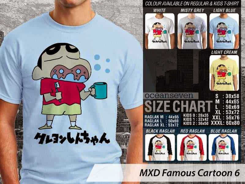 Kaos kartun MXD Famous Cartoon 6 Crayon Shinchan