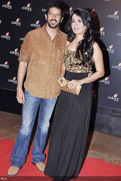 Kabir Khan with wife Mini Mathur during a TV channel's anniversary bash, held at Grand Hyatt in Mumbai on February 2, 2013. (Pic: Viral Bhayani)
