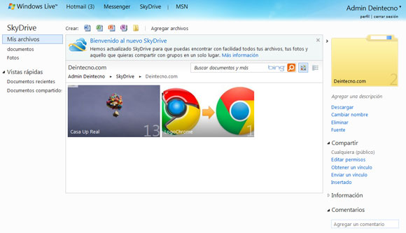 New SkyDrive HTML5 New SkyDrive HTML5