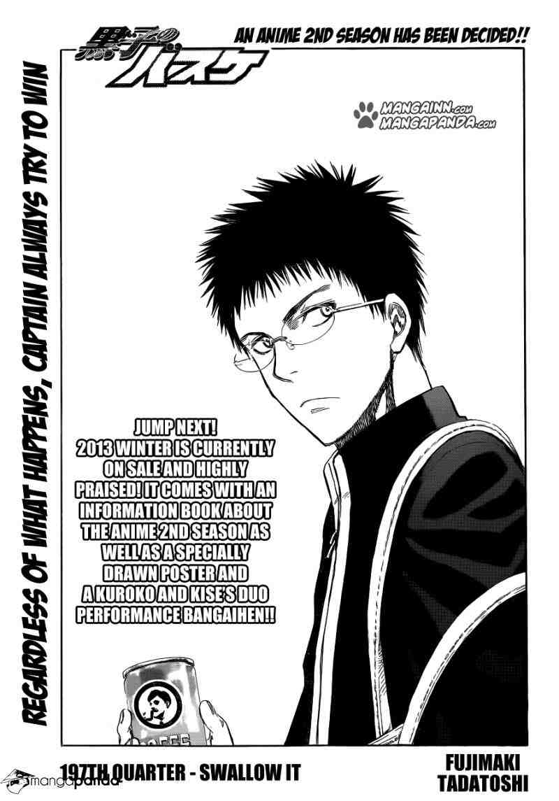 Kuroko no Basket Manga Chapter 197 - Image 01