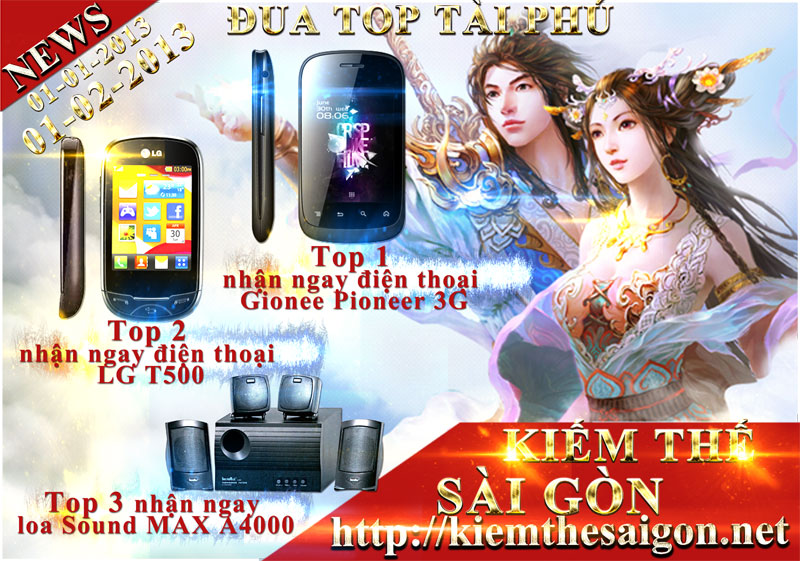 kiemthesaigon open 10-1-2013 nhận ngay Gifcode Kienthe+saigon