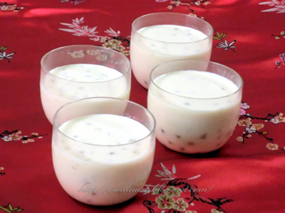 Lapte de cocos cu perle de tapioca