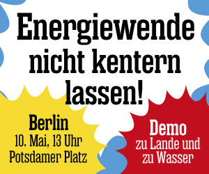 Energiewende nicht kentern lassen!" title="Energiewende nicht kentern lassen!