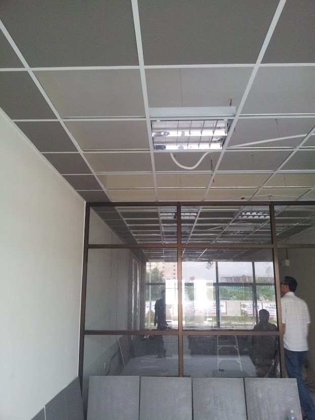 cover with ceiling board