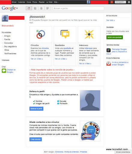 Perfil de Google Plus Final