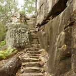 Stone steps leading up the side of the cliff (327914)