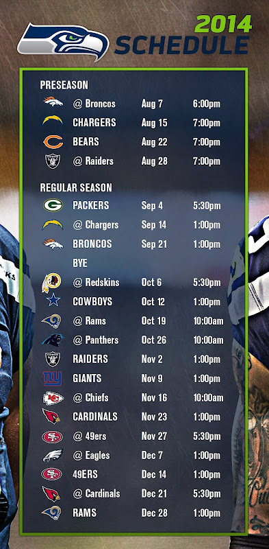 Seahawks Schedule
