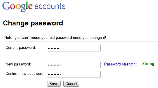 Gmail Strong Password