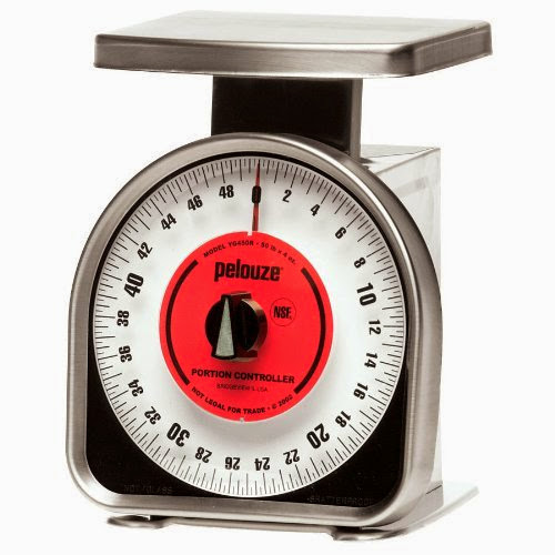  Rubbermaid Pelouze YG450R 50 lb. Mechanical Portion Control Scale (FGYG450R)