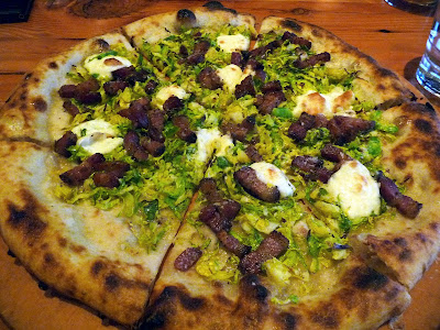 Oven and Shaker brussels sprout pizza