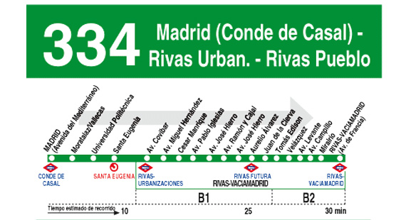 La línea 334 de autobuses interurbanos parará en el nuevo centro de salud de Rivas