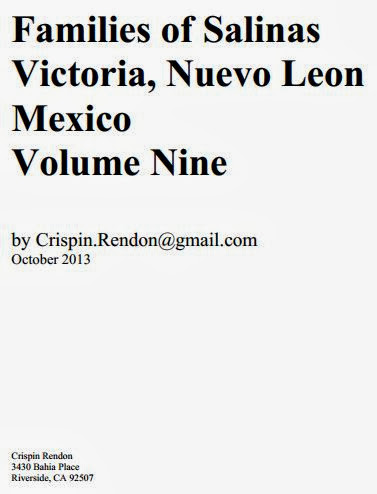 Families of Salinas Victoria, Nuevo Leon, Mexico Volume Nine