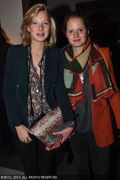 Yvonne (L) and Antonia during a book reading session by Yashodhara Dalmia, held at the French embassy.