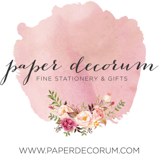 Paper Decorum- Custom Wedding Guest Books & Vow Books logo