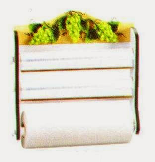GREEN GRAPE 3 Roll Wrap Center Rack - Paper Towel Foil Saran