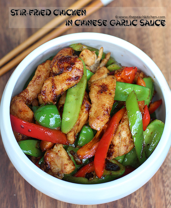 Stir-Fried Chicken in Chinese Garlic Sauce | www.thepeachkitchen.com