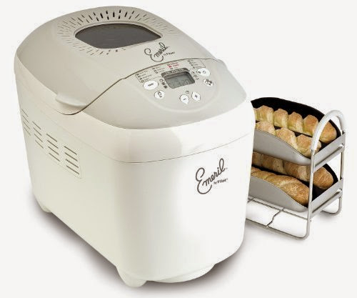  Emeril by T-fal OW5005001 3-Pound Automatic Bread Machine - Baguette and Bread Maker with Recipe, White