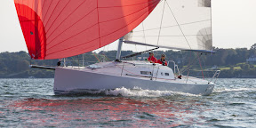 J/97 family racer-cruiser sailboat- sailing in Newport, RI