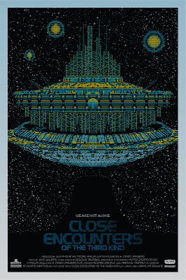 Close Encounters of the Third Kind Standard Blue Edition Screen Print by Todd Slater