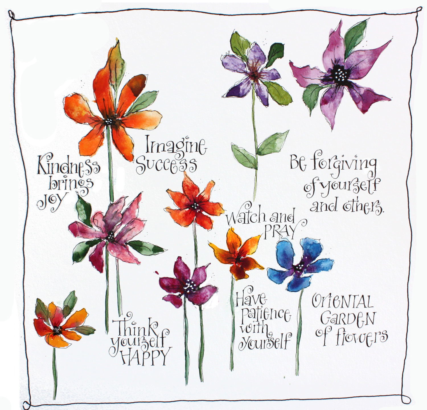 Art du Jour by Martha Lever: Color Drop Flowers