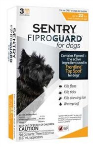  Sentry Fiproguard Squeeze On for dogs up to 22 lbs