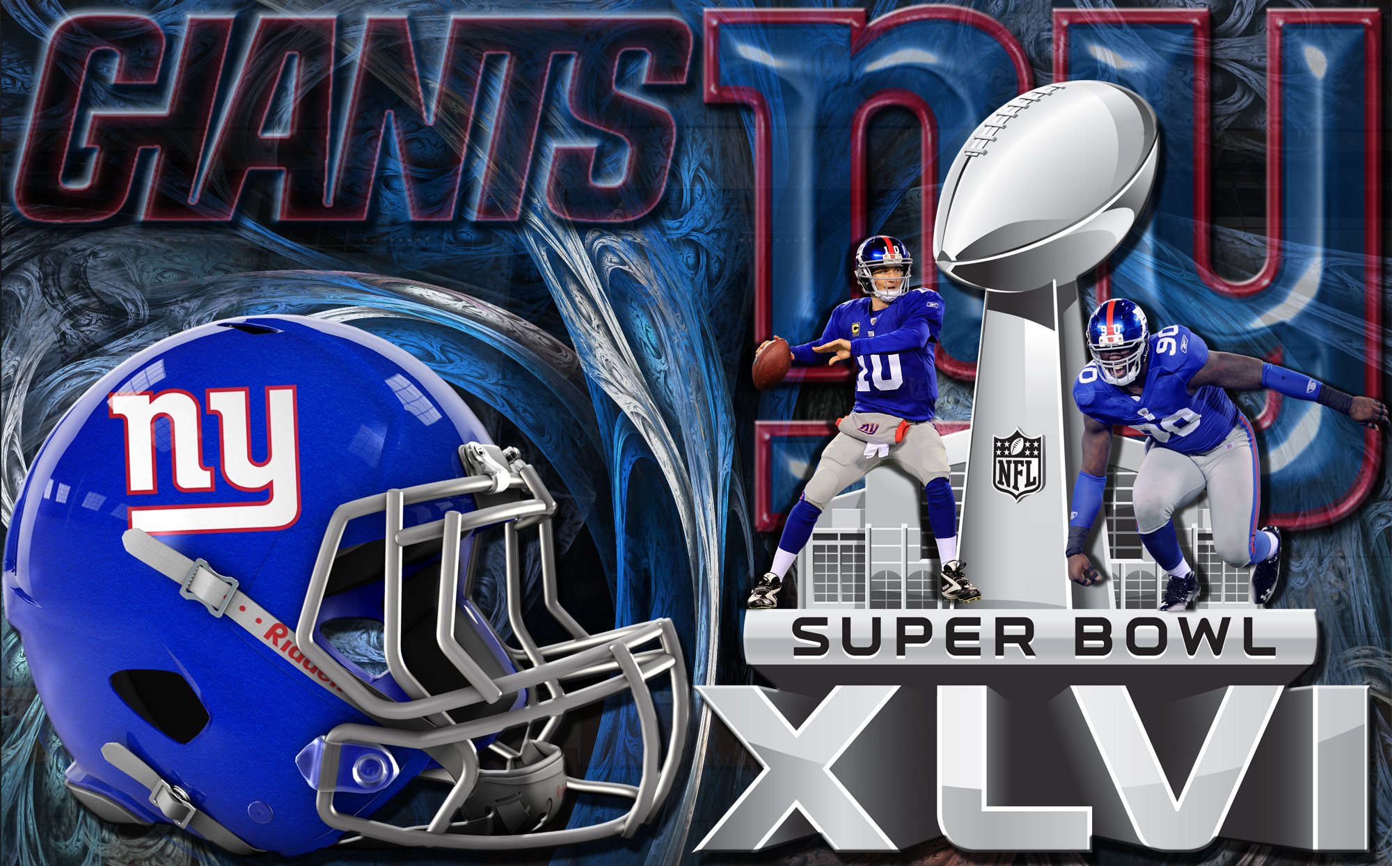Wallpapers By Wicked Shadows: New York Giants Super Bowl Wallpaper 2  Versions