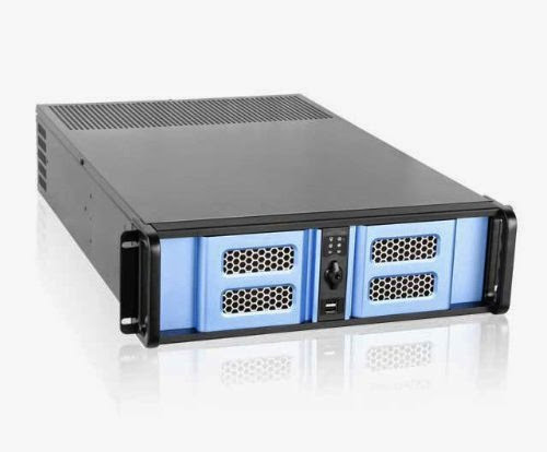  iStarUSA D-300LSE 3U High Performance Rackmount Chassis - Blue (Power Supply Not Included)
