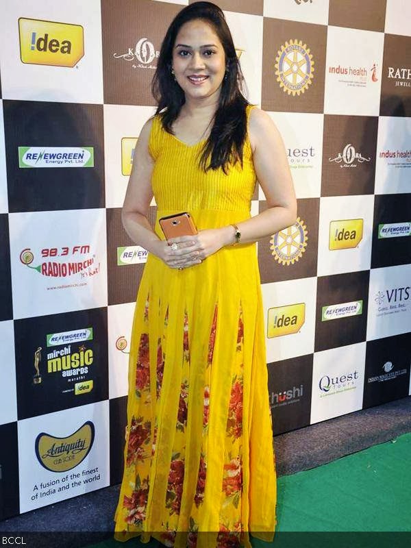 Bela Shende during Radio Mirchi Marathi Music Awards 2014, held in Pune. (Pic: Viral Bhayani)