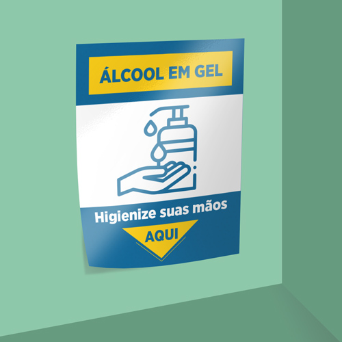 Adesivo Álcool em Gel Aqui - GIV Online