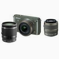 Nikon 1 S1 Camera with 11-27.5mm & 30-110mm Lens, Khaki - Bundle - with Nikon 10-100mm VR Black Lens