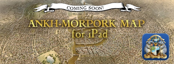Mapa Ankh-Morpork w wersji Apple Dyskowa aplikacja na iPada