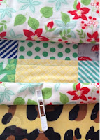 Roll the quilt ready for the next line Roll the quilt ready for the next line