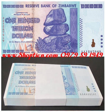 Bán tiền zimbabwe mệnh giá khủng - 1