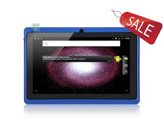 Fortress 7" Google Android 4.0 Tablet PC : WIFI, 2 Cameras, Skype, Capacitive Touch Screen 1.2Ghz + 4GB - BLUE