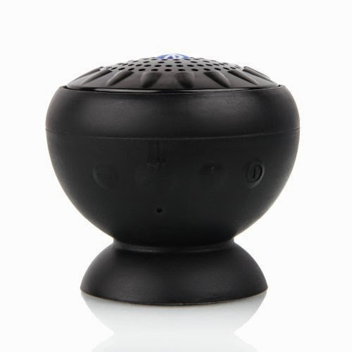 Ultra Portable Waterproof Mini Bluetooth Wireless Stereo Speakers with Silicon Suction-Black