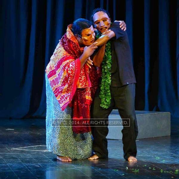 A scene from the play Vishwa Vikhyathamaya Mooku staged at JTPAC in Kochi. 