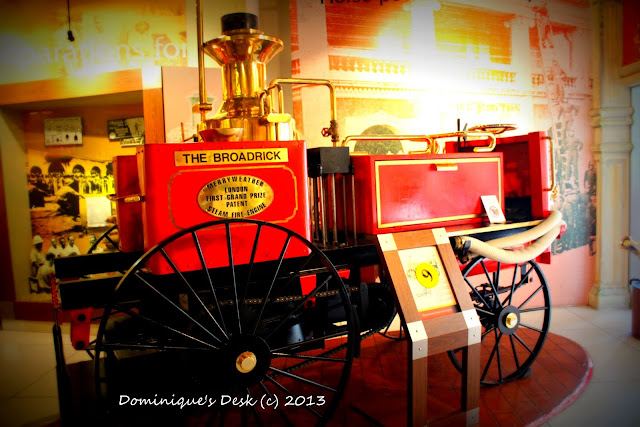 What may have been the first fire engine pulled by a horse. 