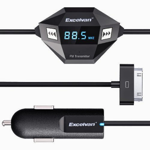  Excelvan FM Radio Transmitter Car Charger For iPhone 4S 3GS iPod classic Touch