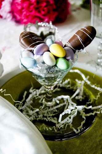 Easter chocolate bunny ears, Easter candy,,Easter tablescape
