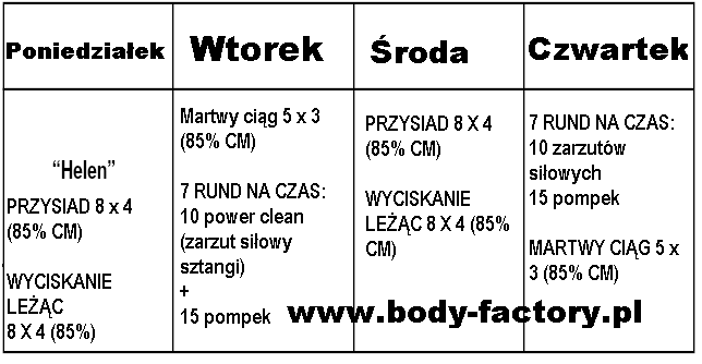 Systemy treningu na siłę/masę/wytrzymałość- plany, opisy, kalk. EXCEL!  2016.07.29!!