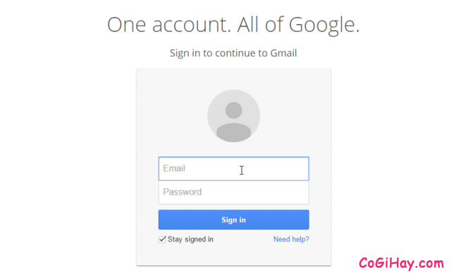 đăng nhập gmail