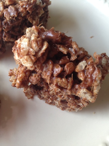 Chocolate Peanut Butter Rice Crispy Treats Recipe on A Vision to Remember