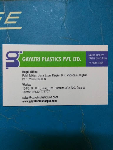 Gayatri Plastic Pvt Ltd, 104/3, Gidc, Palej, Palej, Gujarat 392220, India, Packaging_Supply_Shop, state GJ