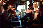 we headed to a nice restaurant in the hotest van ever...no AC in the Chicago heat