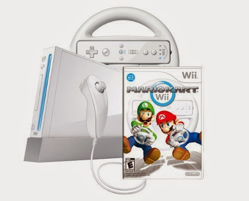  Wii Console with Mario Kart Wii Bundle - White