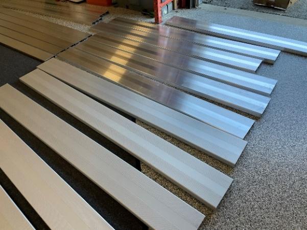 aluminum bleacher planks unpacked