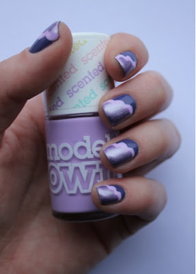 purple nail art