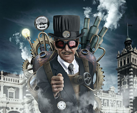 Tutorial foto manipulação steampunk Photoshop