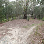 Looking north up the track to 130 Picnic table (228838)